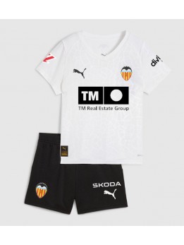 Billige Valencia Hjemmedraktsett Barn 2025-26 Kortermet (+ Korte bukser)